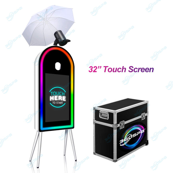 55" Mirror Photo Booth with Four Legs |32" Touch Screen & Windows OS | 360SPB®