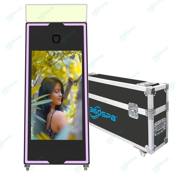 65″ Mirror Photo Booth | 43" Touch Screen  | Four Moving Wheels | 360SPB®