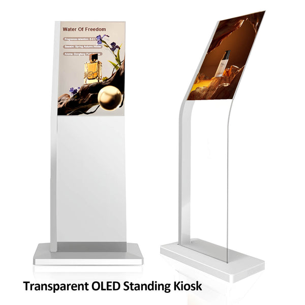 Transparent 30" OLED Standing Kiosk | 360SPB®